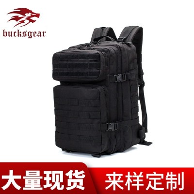 战术双肩包大3P攻击战术背包45升户外运动登山背包防水迷彩包男  3个图4