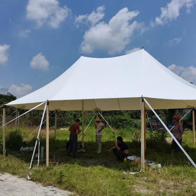 100 人撑杆铝合金杆户外速开宴会活动聚会野营烧烤遮阳速沙滩帐篷100平方米图5