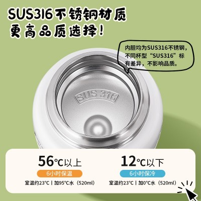 可爱熊猫系列周边纪念品伴手礼水杯316不锈钢男女便携提手保温杯  1个图4