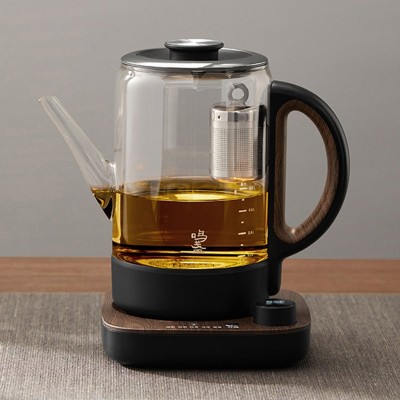鸣盏智能升降煮茶器自磁吸茶篮自动煮泡煮茶烧水壶加厚高硼硅玻璃  5套图4
